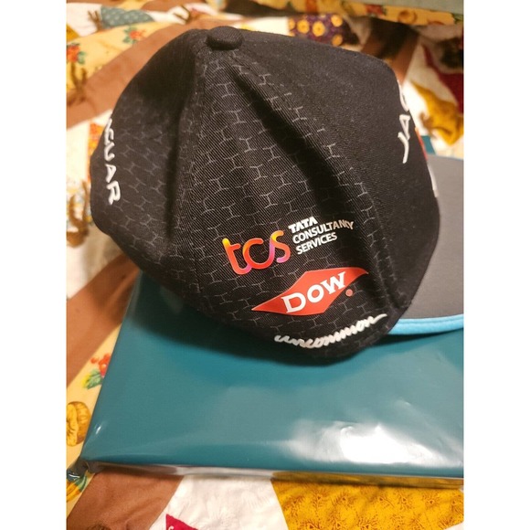 Jaguar TCS Racing Ball Cap Hat Black Blue Logo Adjustable One Size - Picture 2 of 7